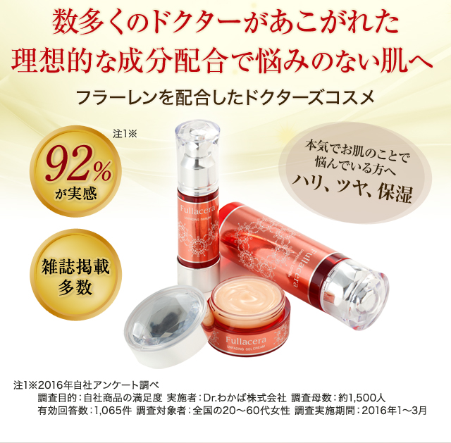 数多くのドクターがあこがれた理想的な成分配合で悩みのない肌へ