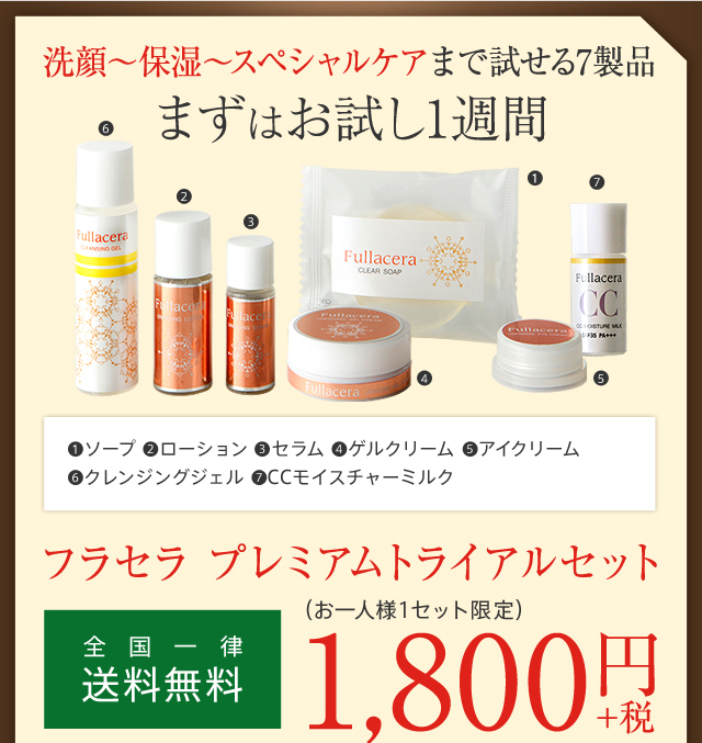 洗顔～保湿～スペシャルケアまで試せる7製品 まずはお試し1週間