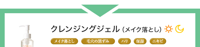 クレンジングジェル（メイク落とし）