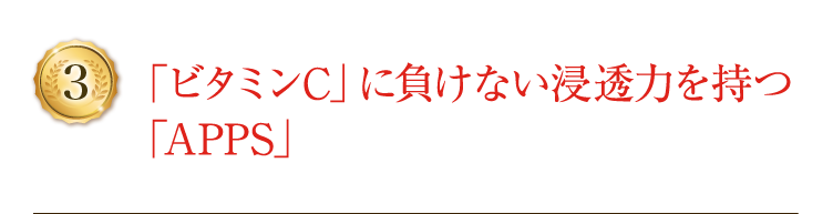 「ビタミンC」に負けない浸透力を持つ「APPS」